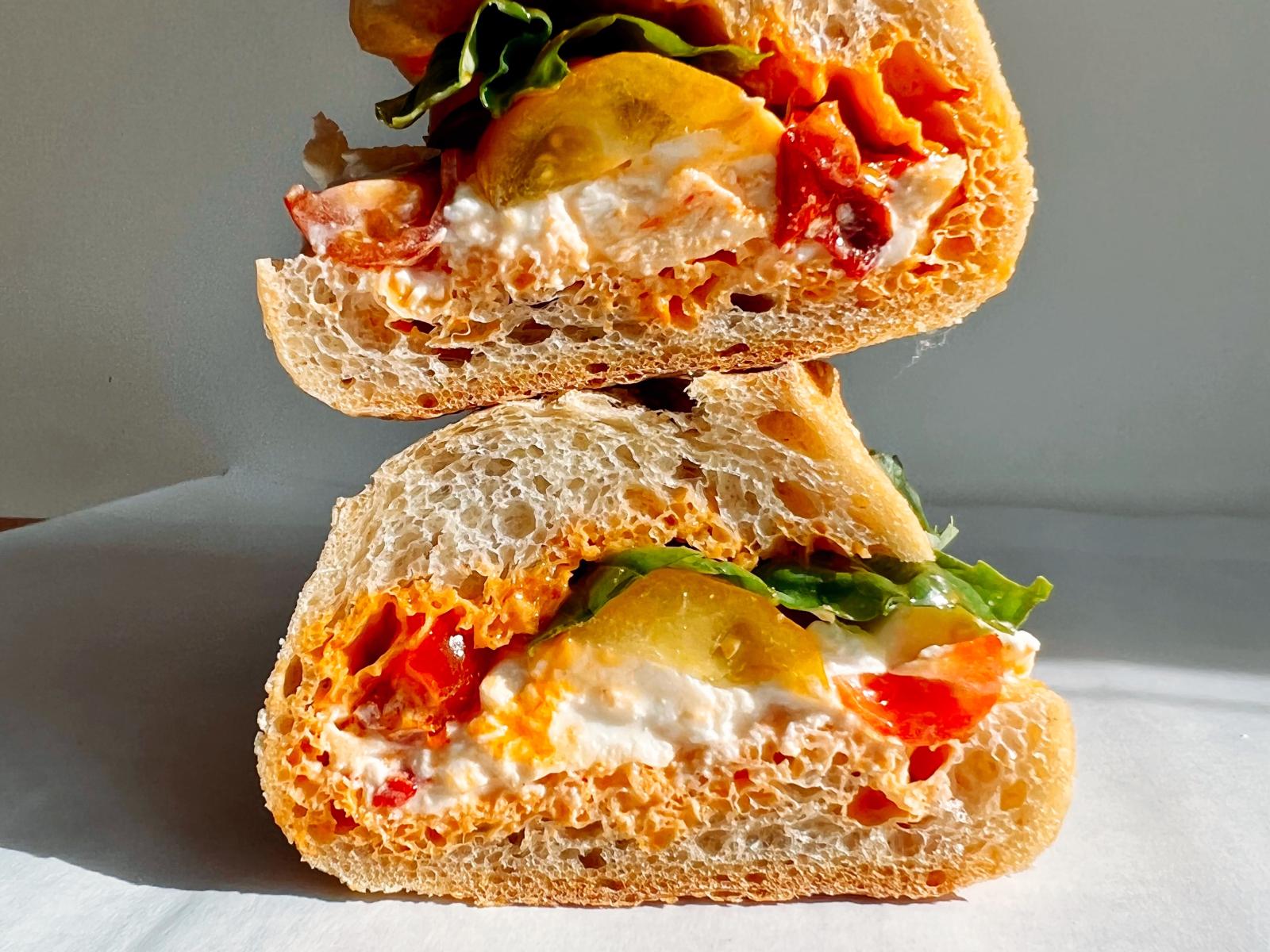 sandwich with burrata