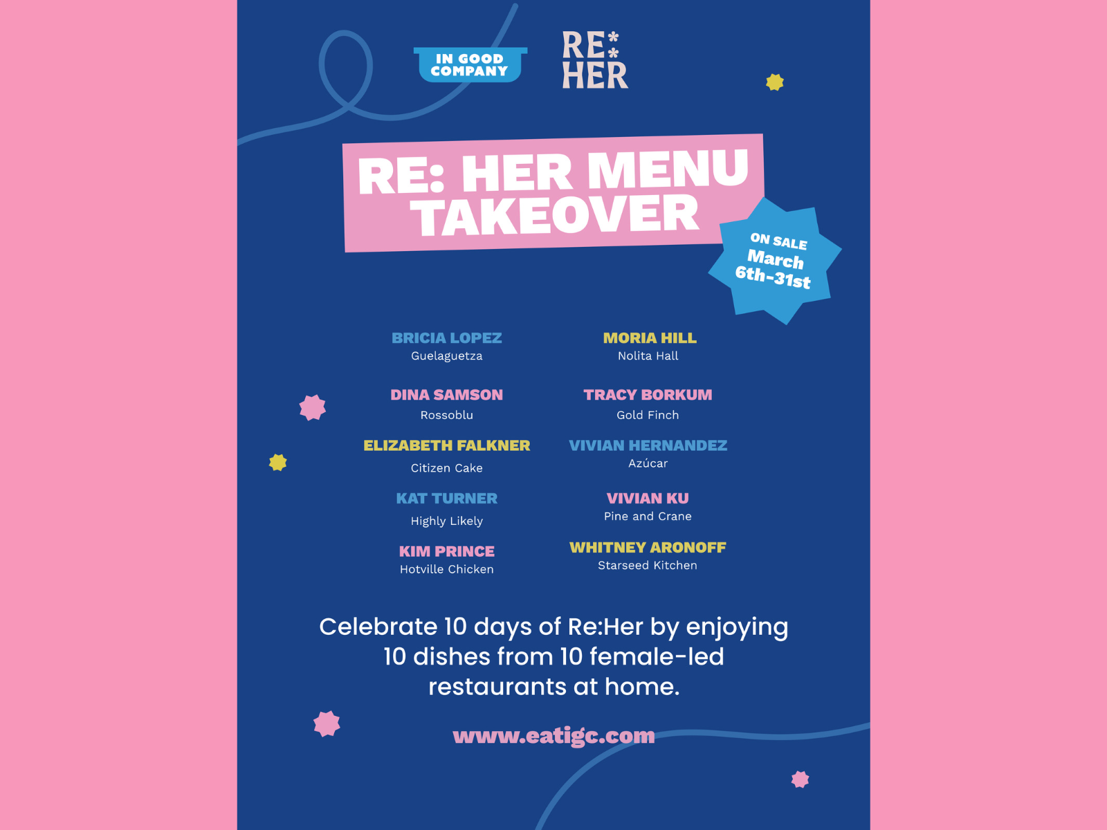 Main image for offer titled IGC x RE:Her Menu Takeover: March 6-31